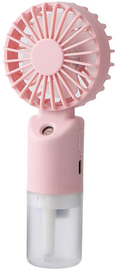 Handventilator met verneveling - draagbare miniventilator - nanovernevelingsventilator - twee windsnelheden - geschikt voor reizen/make-up/buitenactiviteiten - roze.