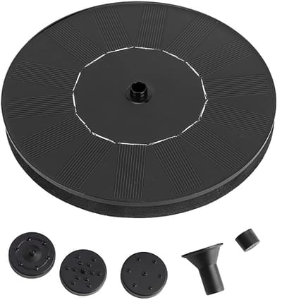 Dailygoody - Solar Fountain - Tuinfountain - Eenvoudig te gebruiken - Zwart - Zonne-energie - Milieuvriendelijk - Geschikt voor vijvers - Zwart