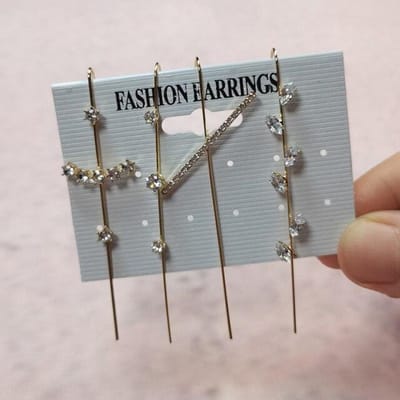 Nieuwe Oornaald Wrap Crawler Haak Oorbellen Voor Vrouwen Surround Oorschelp Diagonaal Knop Oorbellen Piercing Oorbellen