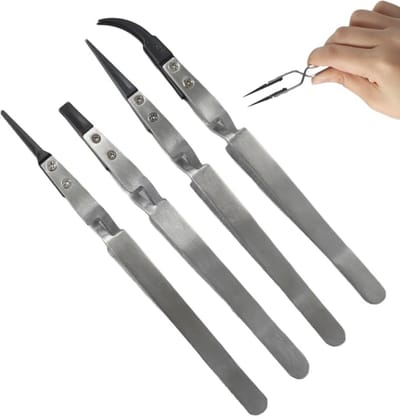 Antistatisch Stalen Pincet Set voor Precisiewerk in Elektronica, Sieraden en Cosmetica