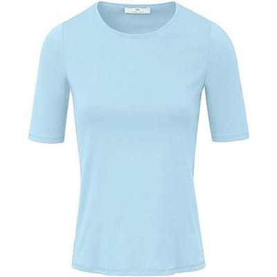 Shirt 100% Pima Cotton ronde hals Van Peter Hahn blauw