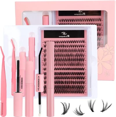 Nepwimpers - Kunstwimpers - Natuurlijke Look - 3-in-1 Kit - 30/40D - Zwart