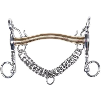 Mors de bride voor paard in maillechort HKM 5 cm