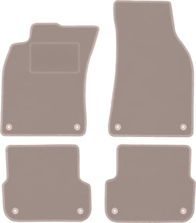 Beige veloursmatten voor: Audi A6 C6 sedan, stationwagen, avant (2004-2006)
