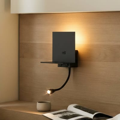 Lindby - wandlamp - 1licht - IJzer - H: 45 cm - G9 - zwart