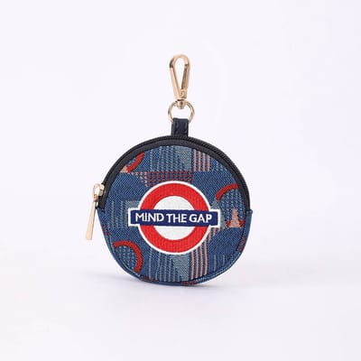 Portemonnee - Rond - Bag Charm - Gobelinstof - rond met rits - TFL - Mind the Gap