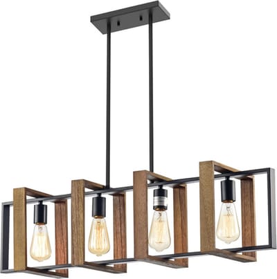 Toolight App1583-4Cp Hanglamp Zwart 25X90X25Cm