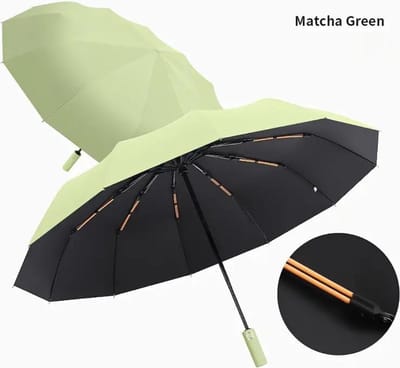Nivard Moderne Stormparaplu - Opvouwbaar - Windproof Paraplu - Stormproef - Automatisch Uitklapbaar - Umbrella - Uitklapbaar - Groen