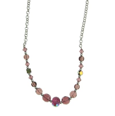 Behave Lange ketting met kristal kralen – Nikkelvrije modeketting