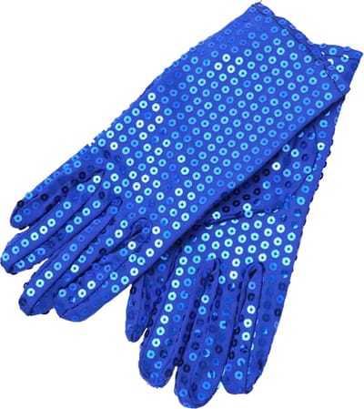 Glitter Handschoenen - Blauw | Pailletten/Polyester | Maat S/M | Fashion Favorite