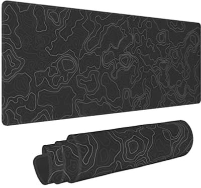 Grote XL Topografische Gaming Muismat - Antislip Rubberen Bureau Onderlegger