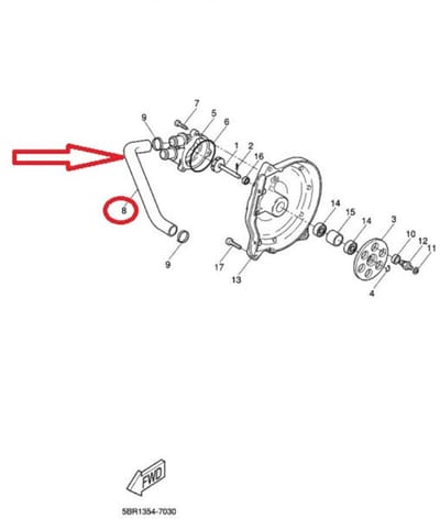 Durite de refroidissement origine pour Scooter CPI 50 GTR LC Neuf