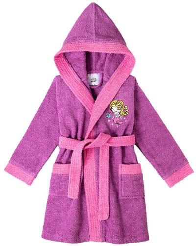 Interbaby Badjas Paars 10-12 Years Jongen
