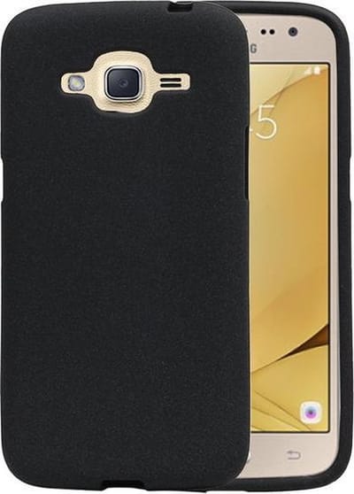 Zwart Zand TPU back case cover hoesje voor Samsung Galaxy J2 2016
