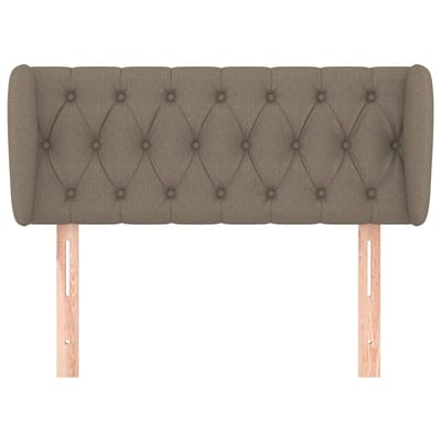 vidaXL - Hoofdbord - met - randen - 93x23x78/88 - cm - stof - taupe