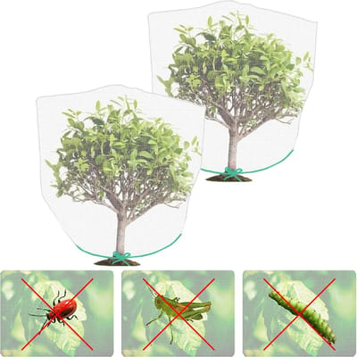 Plantbeschermingsnet voor Insecten en Vogels, 2 Stuks, 1.5 x 1M, Ideaal voor Tuinplanten en Groenten, Bescherming Tegen Schade
