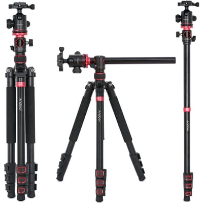 Andoer TTT-012 183 cm/72,05 pouces trépied en alliage d'aluminium trépied détachable monopode avec noir