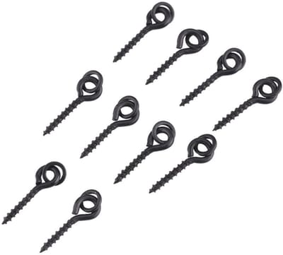 Dailygoods- Aas Schroeven 100 Stuks - Terminal Rig Tackle - Ronde Link Loop - Hoogwaardig Staal - Ultrasterk - Antiglans Coating - Karperhengelsport