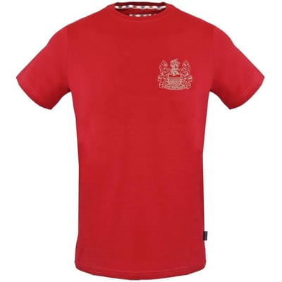 Aquascutum Heren Aldis Gestikt Logo T-Shirt (Rood)