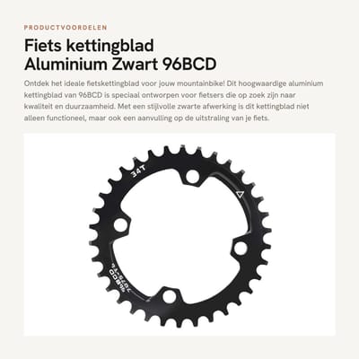 Dailygoods- Kettingblad Aluminiumlegering 32t/34t/36t - Standaard