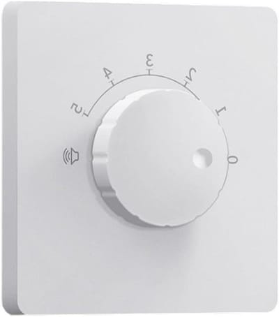 Volumeregelaar - Audio Controller - Achtergrondmuziek Instellen - Lossless Geluidskwaliteit - 86 x 86 mm - Wit