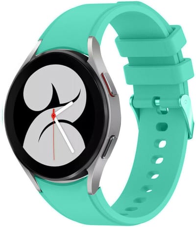 Strap-it Siliconen bandje perfect fit - geschikt voor Samsung Galaxy Watch 7 (40 & 44mm) / Watch 6 40 & 44mm / Watch 6 Classic 43mm & 47mm / Watch 5 40 & 44mm / Watch 5 Pro / Watch 4 / Watch 4 Classic 42 & 46mm / Watch FE - aqua