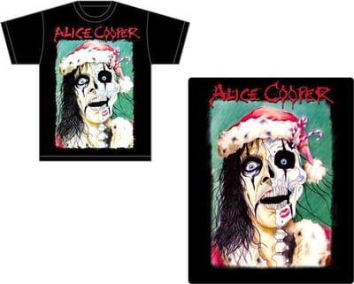 Alice Cooper - Xmas Card Heren Tshirt - L - Zwart