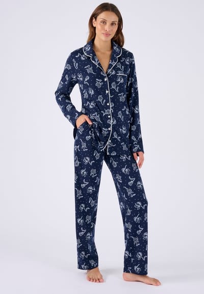 Damart - Pyjama met knoopsluiting Thermolactyl - Dames - Blauw - 34-36 (XS)