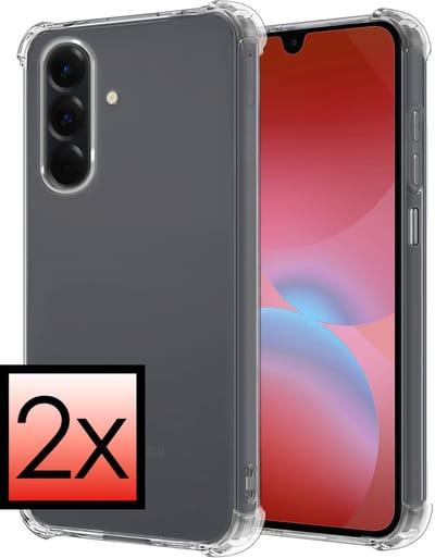 Hoesje - 2 Stuks - Geschikt voor Samsung Galaxy A26 - Sterk & Shockproof - Siliconen Case - Back Cover - Telefoon Hoes Shock Proof - Transparant