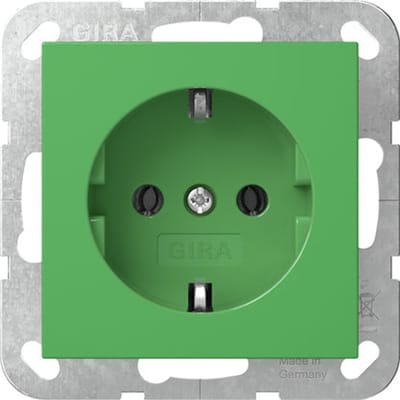 Gira Systeem 55 Groene SCHUKO Stopcontact 16A 250V - 4455107