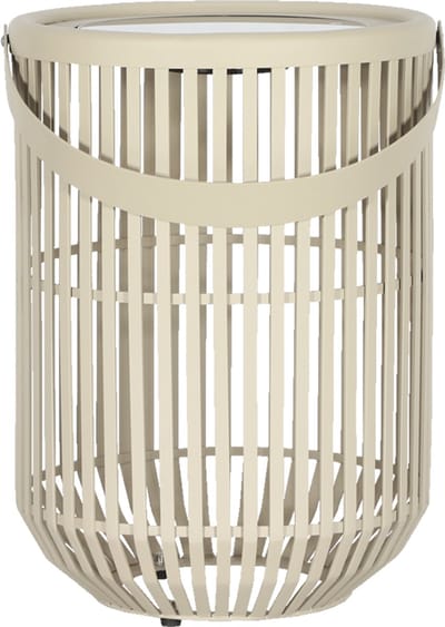Cosi Cosimira Flare Sandy Beige Lantaarn - Sfeervolle tuinverlichting - Uitneembaar zonnepaneel - Afmeting: ø 32 x 44 cm