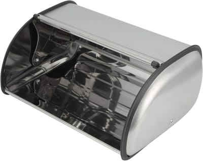 Broodtrommel - Keuken Opberger - Brood Bewaren - Grote Capaciteit - 33x24x15 cm - Zilver