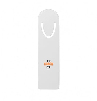 Hacebo® - best coach ever metalen boekenlegger - Coach - de beste coach - sport - verjaardagscadeau - verjaardag - cadeau - cadeautje voor coach - coach artikelen - kado - geschenk - gift Bladwijzer boekenleggers - 12.7 cm x 3.2cm