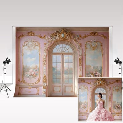 Dailygoods- Foto Achtergrond 2,2x1,5 m - Microvezel Achtergrond - Vintage Bloemen - Verjaardag Portret - Fotostudio Achtergrond - Schokbestendig Materiaal - Fotografie Achtergrond