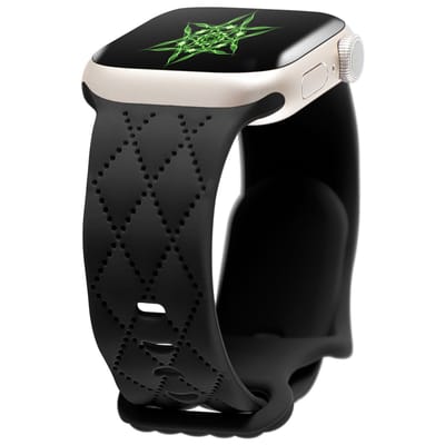 Geschikt voor Apple Watch S9/11: een ultrastijlvolle band met siliconen textuur en vlindersluiting, geschikt voor maten 42/44/45/49 mm.