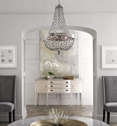 Bohemian Kroonluchter - Steady Lighting - Glas - Bohemian - E14 - L: 36.2cm - Voor Binnen - Woonkamer - Eetkamer - Brons