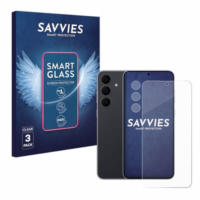 3 Stuks Savvies Screenprotector - geschikt voor Samsung Galaxy S25 FE (Voor+Camera) - beschermfolie glas transparant