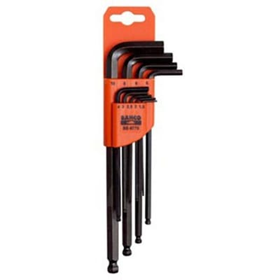 Bahco Zeskant Haakse schroevendraaierset 1.5 mm, 2 mm, 2.5 mm, 3 mm, 4 mm, 5 mm, 6 mm, 8 mm, 10 mm 9-delig