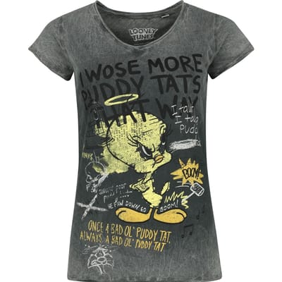 Looney Tunes T-shirt - Tweety - L - voor Vrouwen - meerkleurig