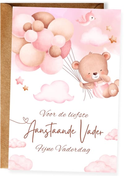 Voor de liefste aanstaande vader - Vaderdagkaart - Lieve kaart nieuwe papa - Vaderdagcadeau aanstaande vader - Wenskaart eerste Vaderdag - Ansichtkaart (10x15 cm incl. envelop)