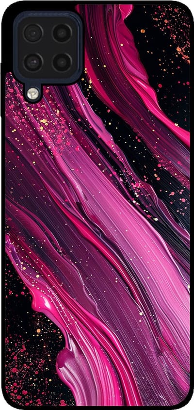 Smartphonica Telefoonhoesje Geschikt voor Samsung Galaxy M32 4G met marmer opdruk - TPU backcover case marble design - Paars Roze geschikt voor Samsung Galaxy M32 4G