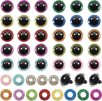60 sets glinsterende veiligheidsogen - 20 mm - voor amigurumi, poppen en dieren