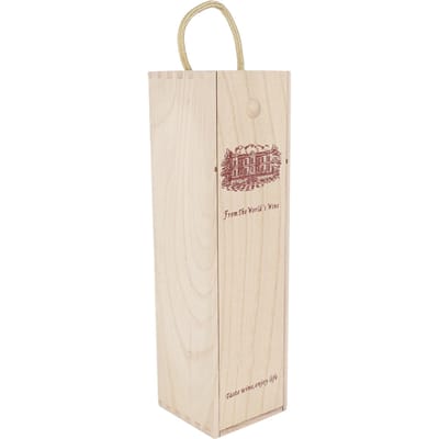Retro Rode Wijnfles Doos Draagbare Fijne Houten Opbergdoos Cadeau Kist Decoratie beige