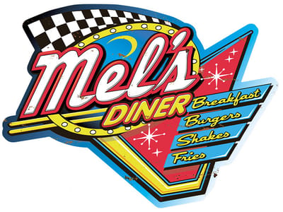 Signs USA - wandbord - dibond - Mels Diner - 62 x 46 cm - roest