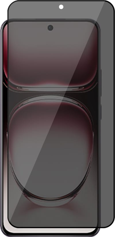 Privacy Screenprotector geschikt voor Oppo Reno 12 - Volledig Dekkend Glas Screen Protector