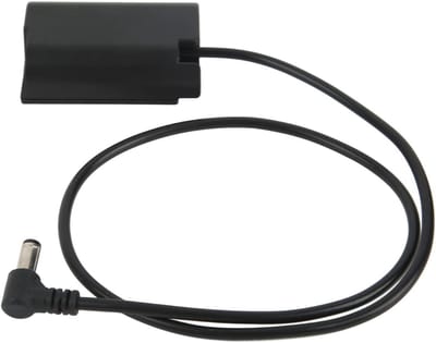 Dummy Batterij - DC Koppeling - Continu Stroom - Kortsluiting Beveiliging - 5.5 x 2.1 mm - Zwart