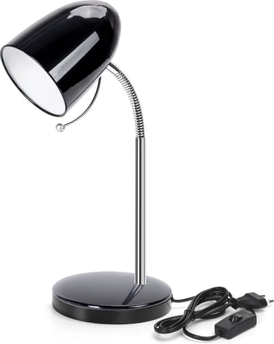 Aigostar 10COL - Bureaulamp - H280mm - E27 Fitting - Verstelbaar - Tafellamp – Ledlamp - Zwart