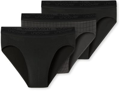 Uncover by Schiesser 3 Pack Rioslip Heren Onderbroek - zwart grijs - UNCOVER Cotton