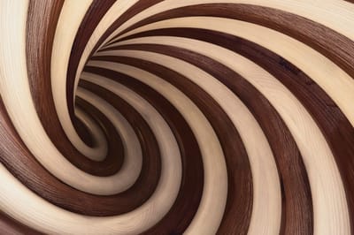 Fotobehang - Twisted Tunel 375x250cm - Vliesbehang
