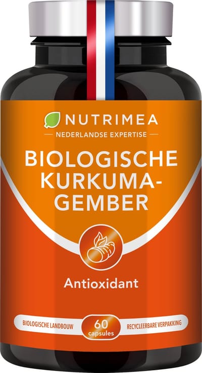 Nutrimea - Kurkuma – Gember – Ontstekingsremmer – Antioxidant - 60 caps NL-BIO-01